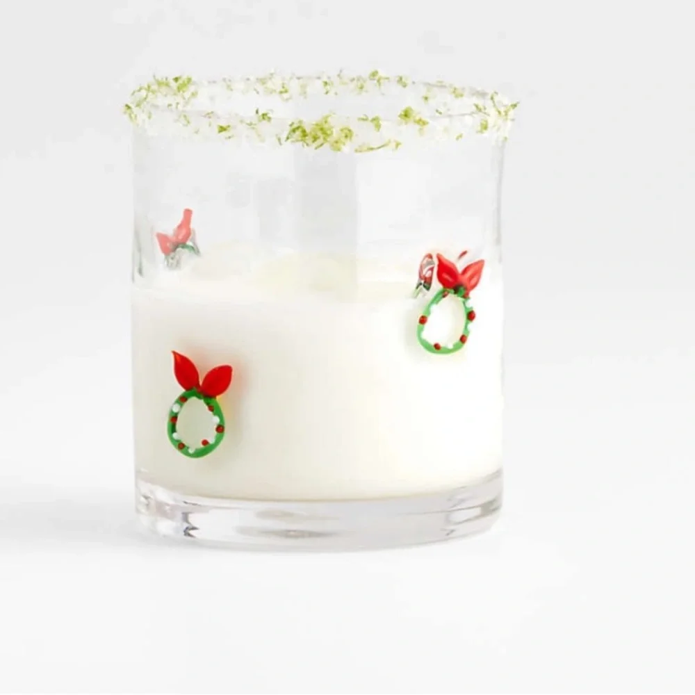 Crate&Barrel Wreath Icon Double Old-Fashioned Glass